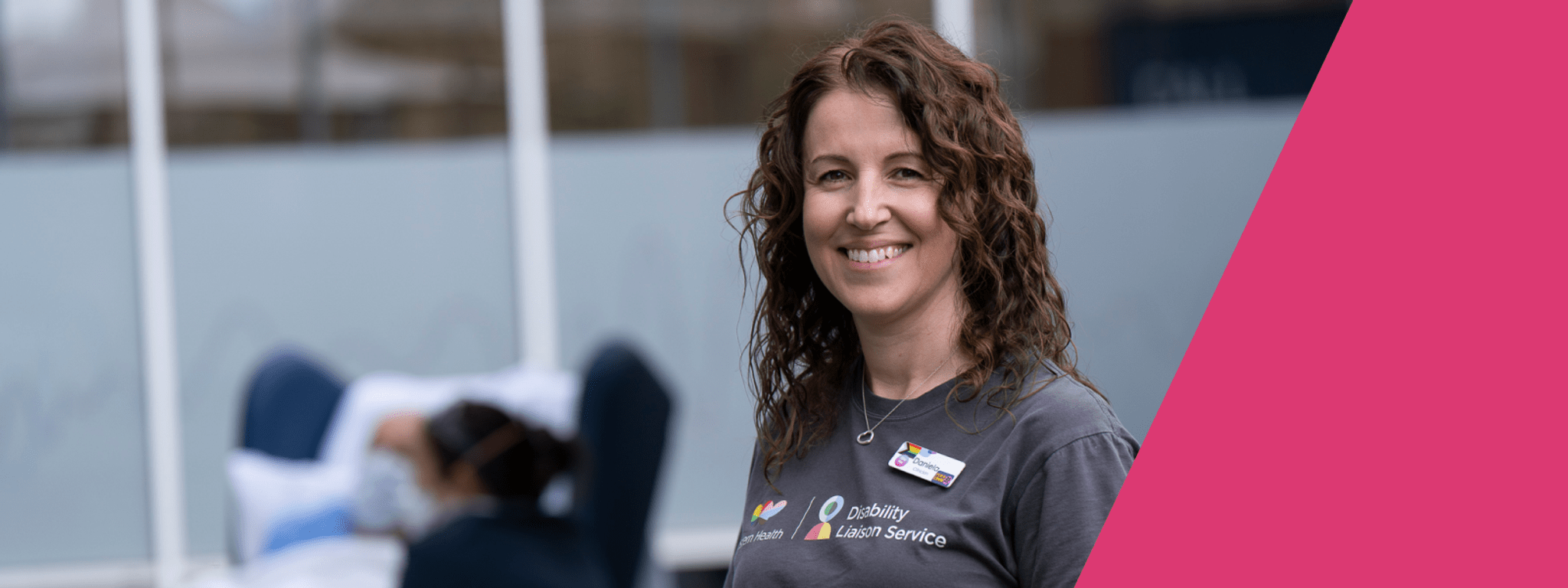 Health care worker smiling at camera