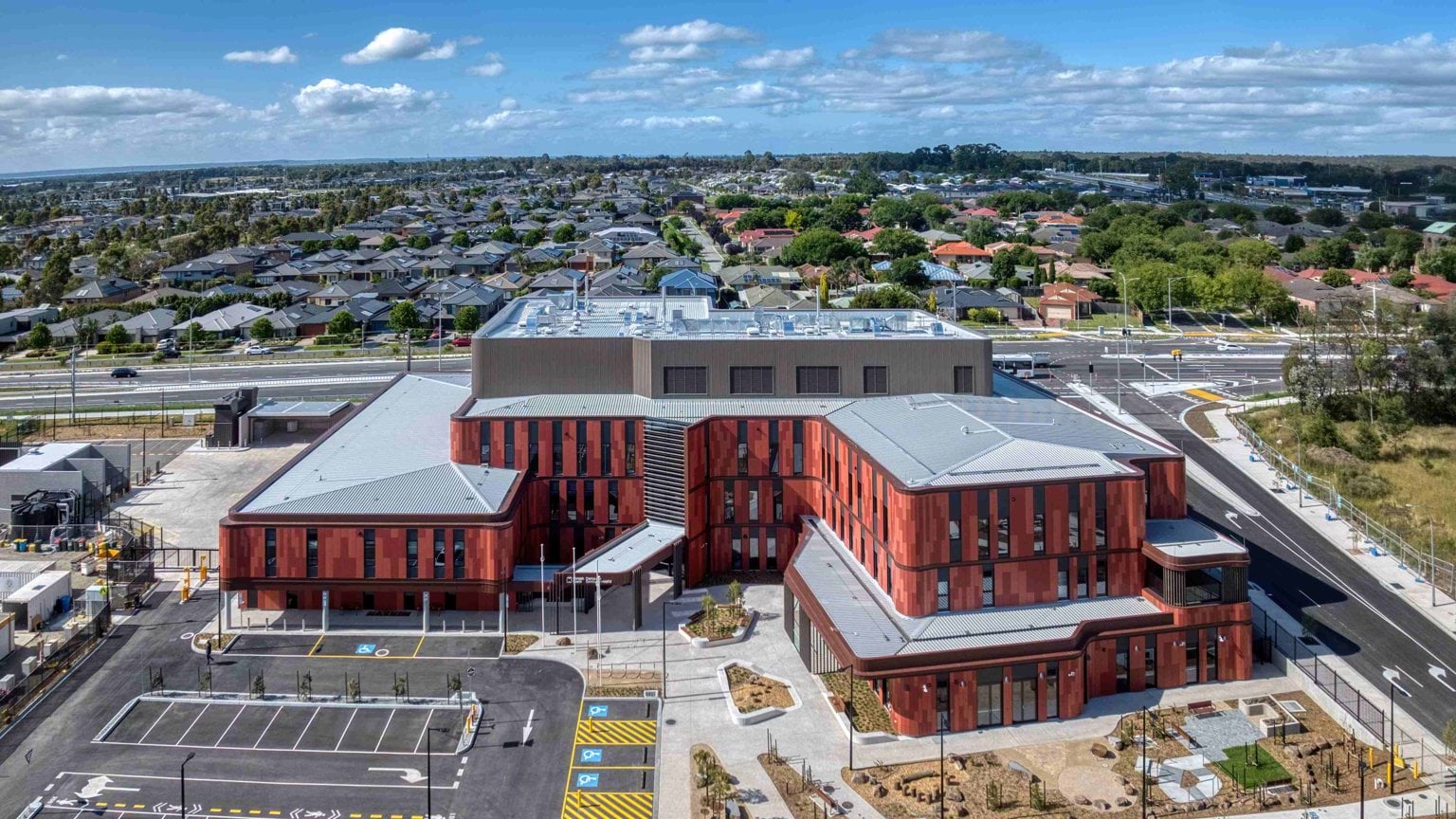 Ariel view of Cranbourne Community Hospital